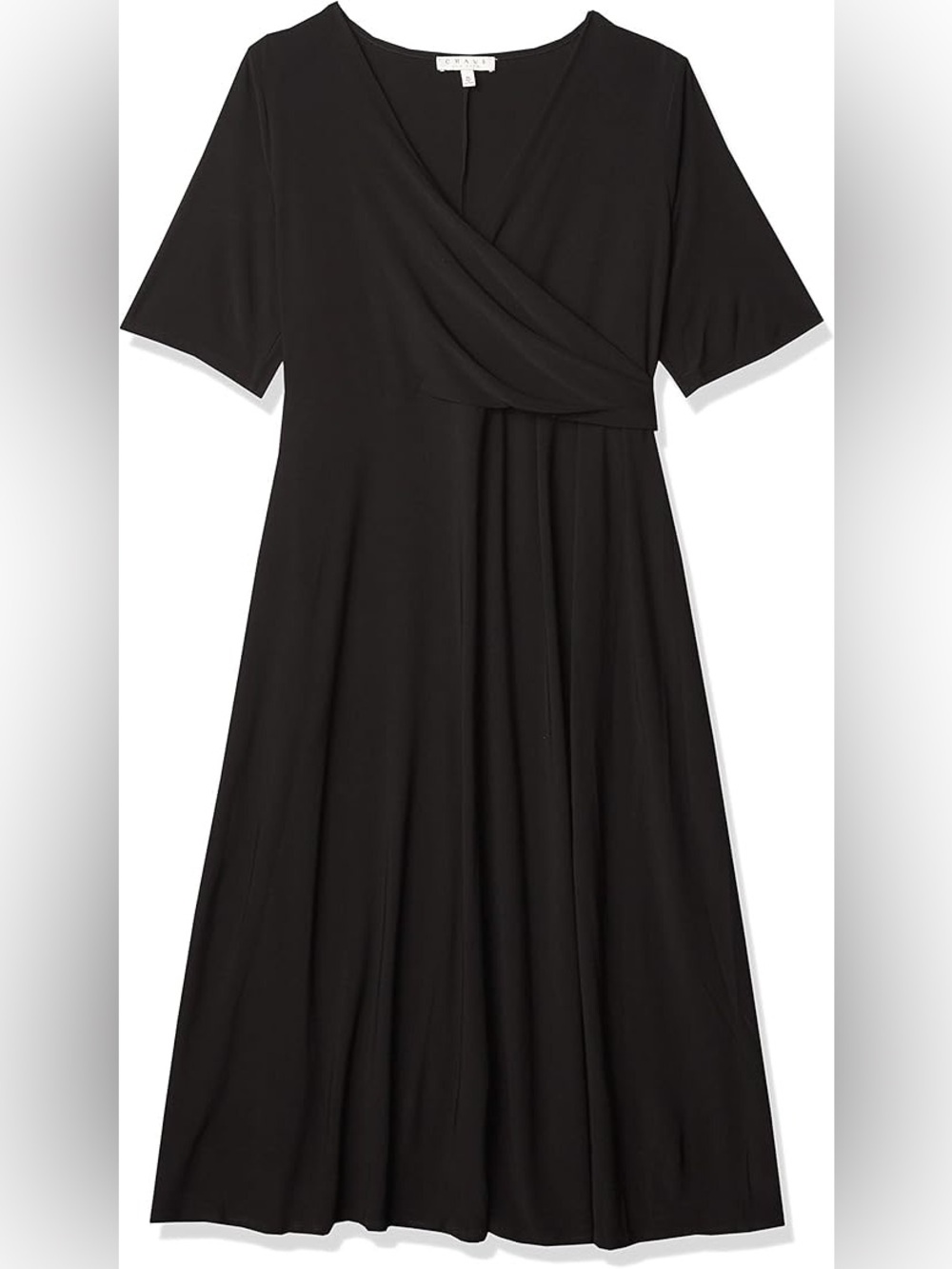 Chaus Navy Wrap-Style Midi Dress